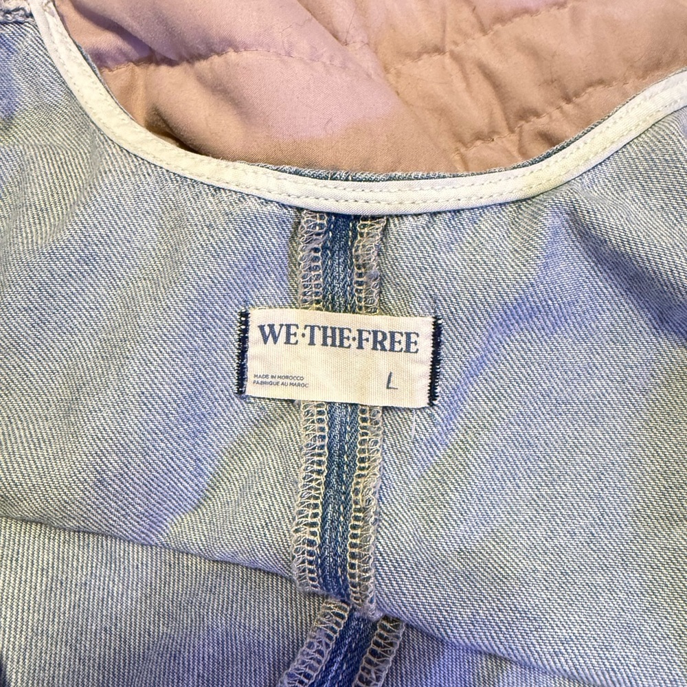 We The Free High Roller Jumpsuit Light Blue Denim